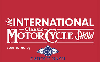 The International Classic MotorCycle Show sponsored by Carole Nash logo